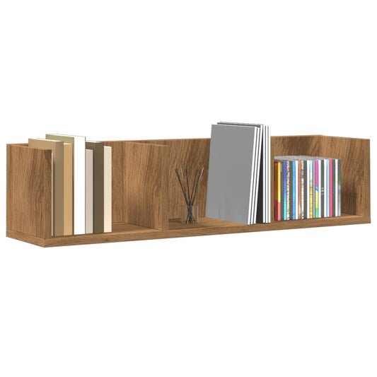 CD Wall Shelf Artisan Oak 75x18x18 cm Engineered Wood