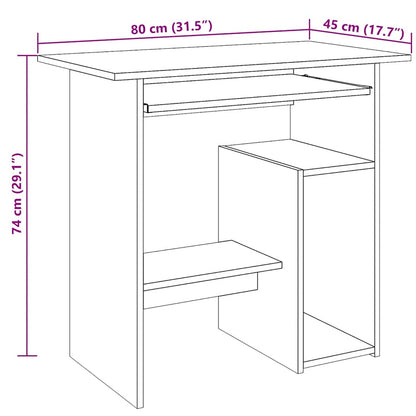 Desk Old Wood 80x45x74 cm Engineered Wood