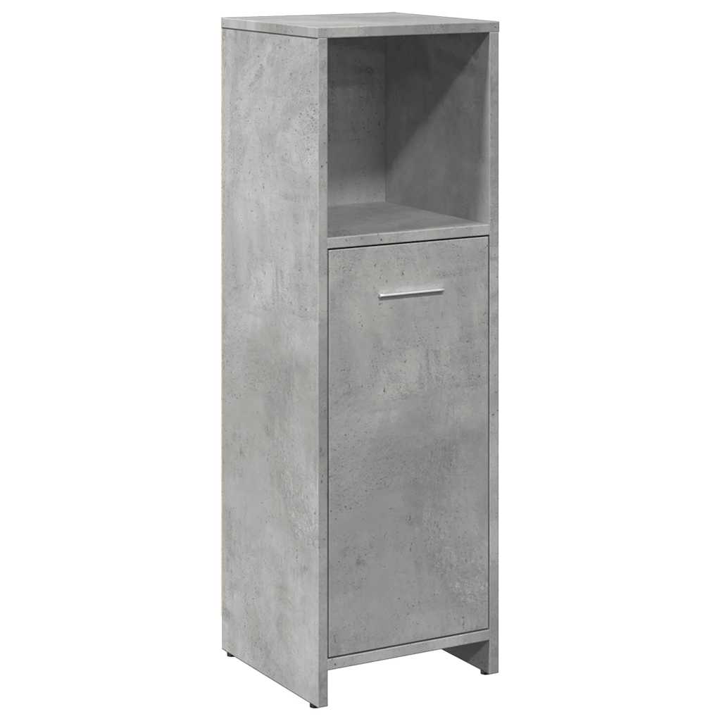 Bathroom Cabinet Concrete Grey 30x30x95 cm Engineered Wood