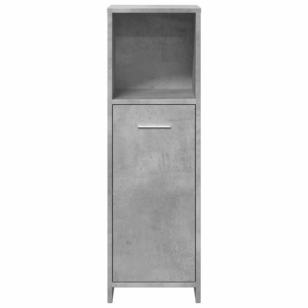 Bathroom Cabinet Concrete Grey 30x30x95 cm Engineered Wood