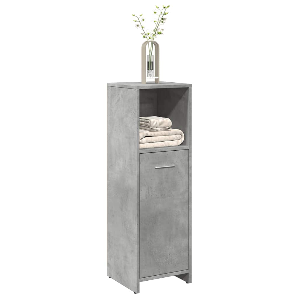 Bathroom Cabinet Concrete Grey 30x30x95 cm Engineered Wood