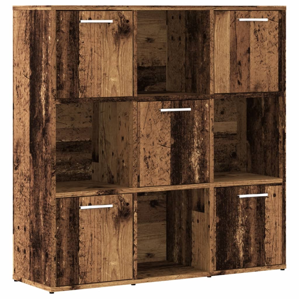 Bookshelf Old Wood 90x28x90 cm Engineered Wood