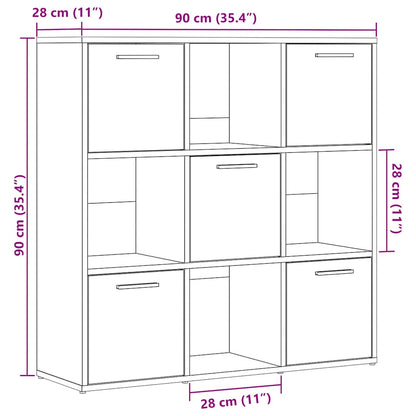 Bookshelf Old Wood 90x28x90 cm Engineered Wood