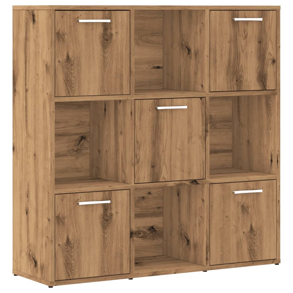 Bookshelf Artisan Oak 90x28x90 cm Engineered Wood