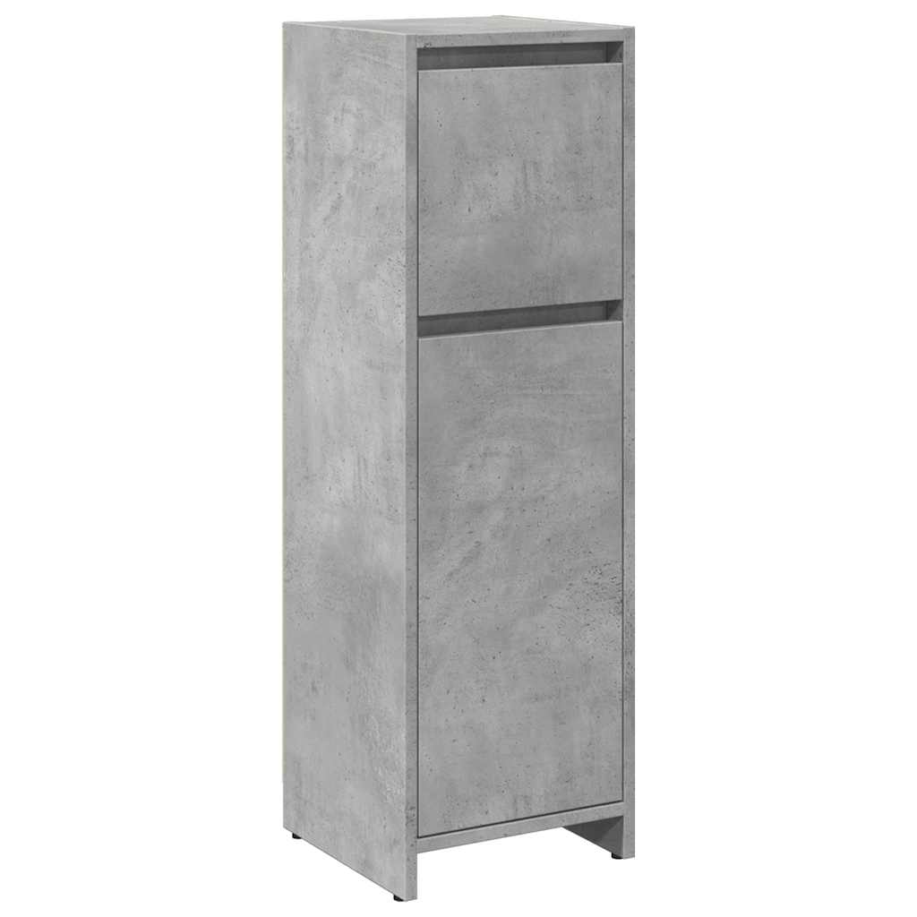 Bathroom Cabinet Concrete Grey 30x30x95 cm Engineered Wood