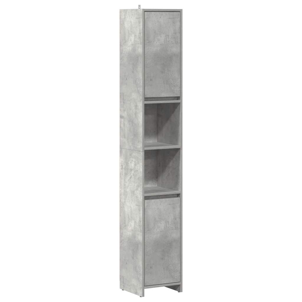 Bathroom Cabinet Concrete Grey 30x30x183.5 cm Engineered Wood