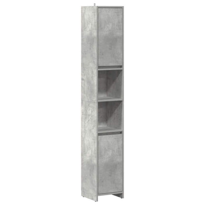 Bathroom Cabinet Concrete Grey 30x30x183.5 cm Engineered Wood