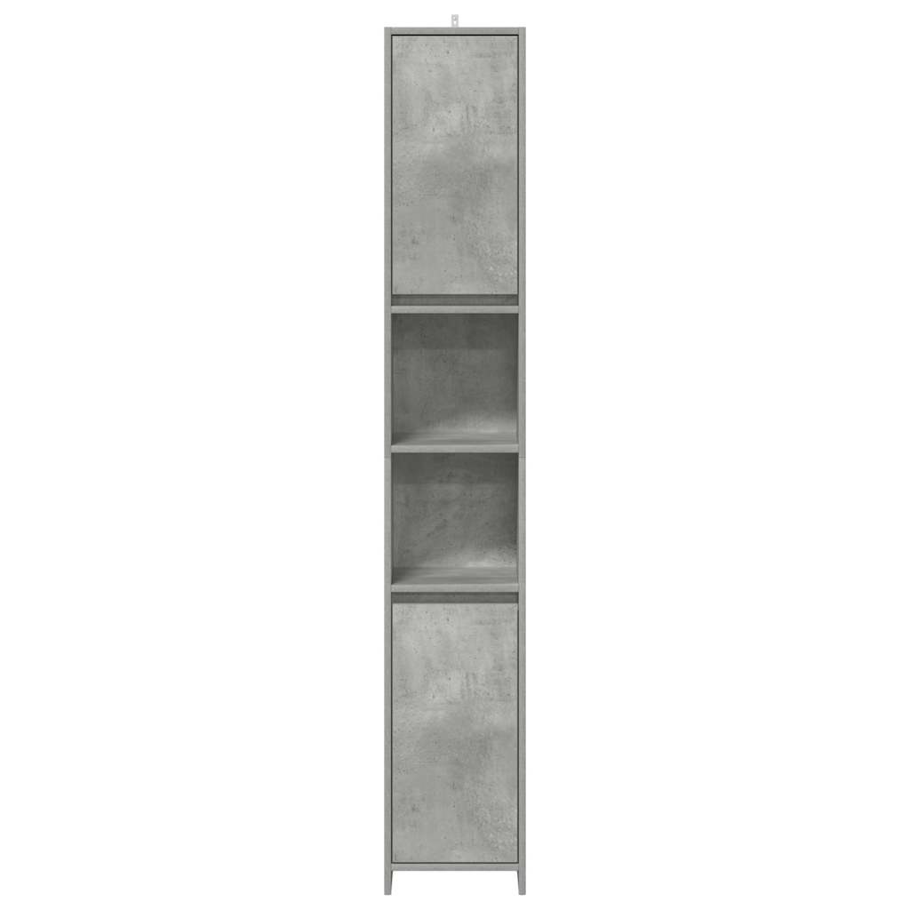 Bathroom Cabinet Concrete Grey 30x30x183.5 cm Engineered Wood