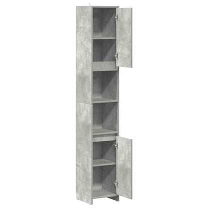 Bathroom Cabinet Concrete Grey 30x30x183.5 cm Engineered Wood