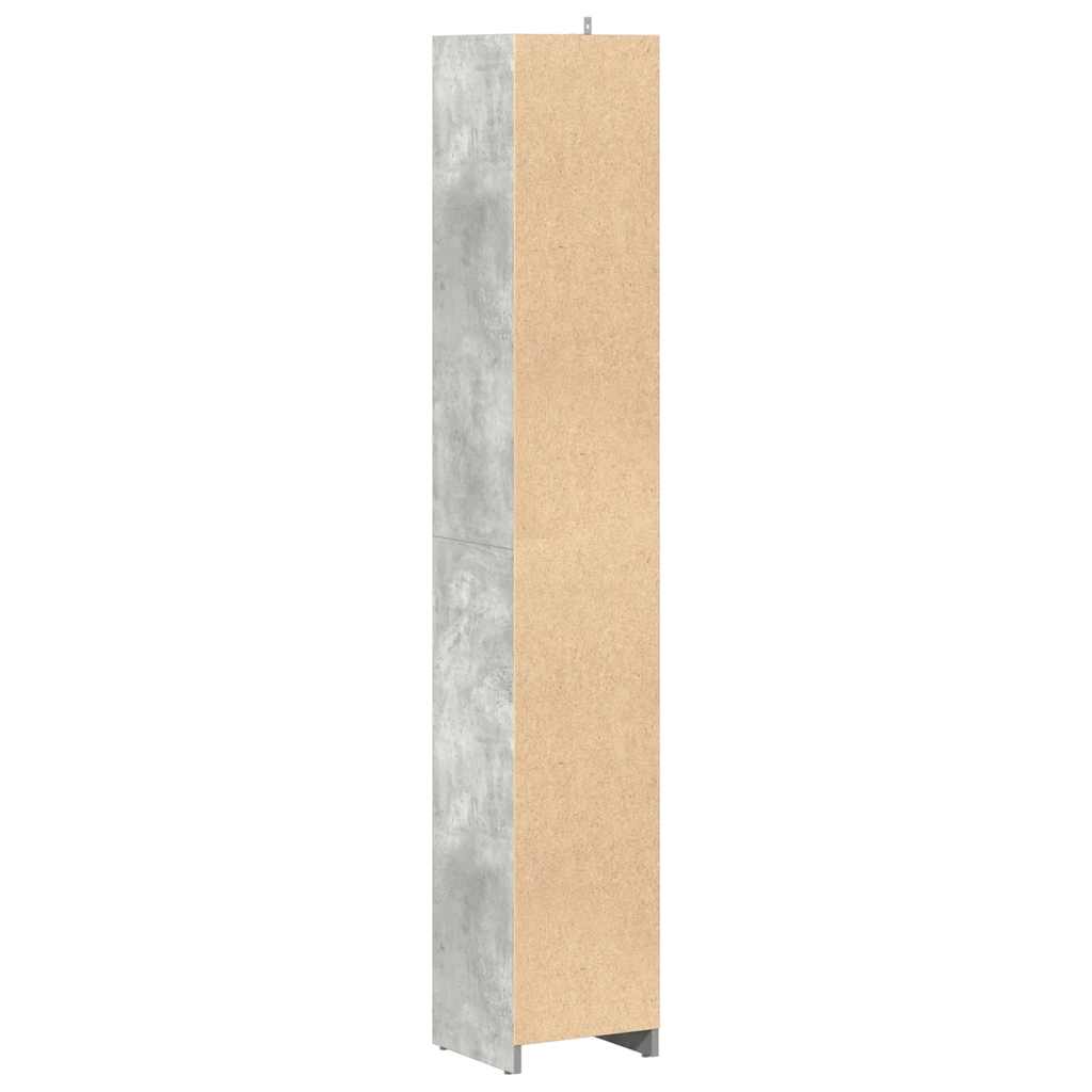 Bathroom Cabinet Concrete Grey 30x30x183.5 cm Engineered Wood