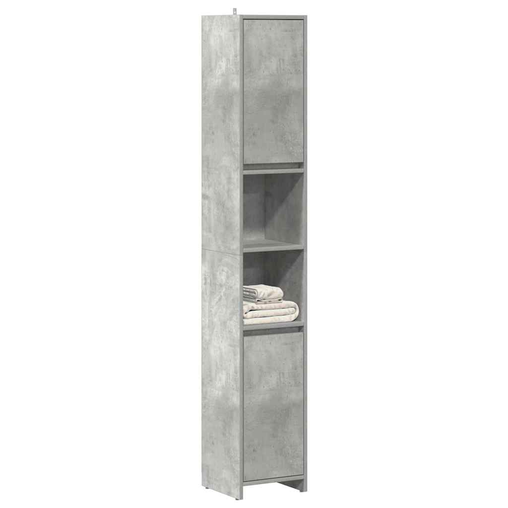 Bathroom Cabinet Concrete Grey 30x30x183.5 cm Engineered Wood