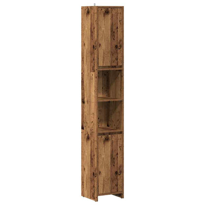 Bathroom Cabinet Old Wood 30x30x183.5 cm Engineered Wood