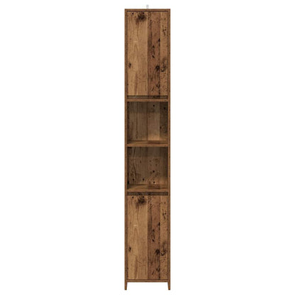 Bathroom Cabinet Old Wood 30x30x183.5 cm Engineered Wood