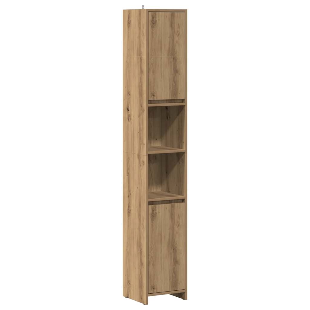 Bathroom Cabinet Artisan Oak 30x30x183.5 cm Engineered Wood