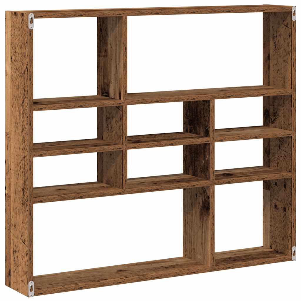 Wall Shelf Old Wood 90x16x78 cm Engineered Wood