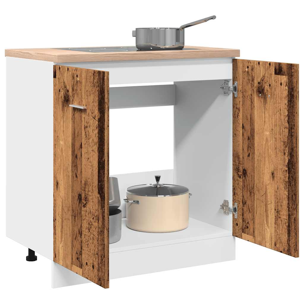 Sink Bottom Cabinet Old Wood 80x46x81.5 cm Engineered Wood