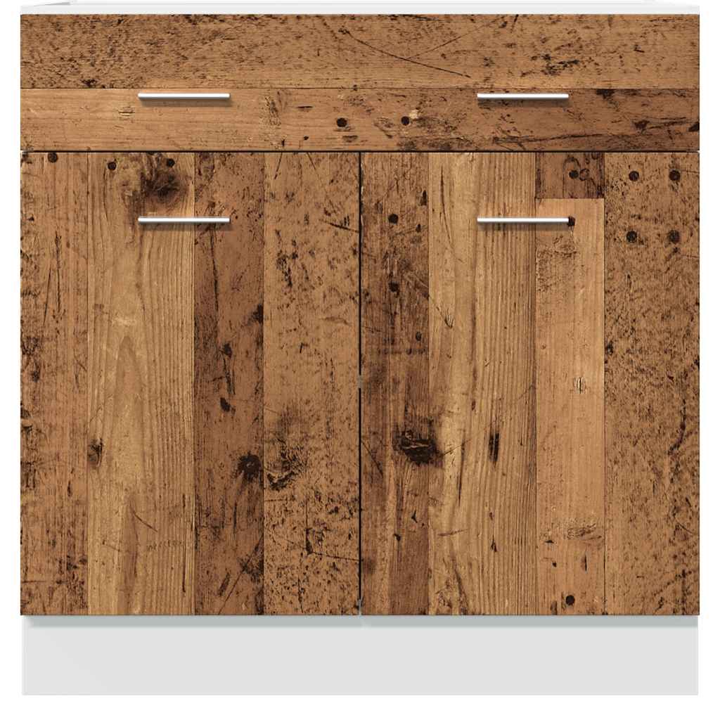 Drawer Bottom Cabinet Old Wood 80x46x81.5 cm Engineered Wood