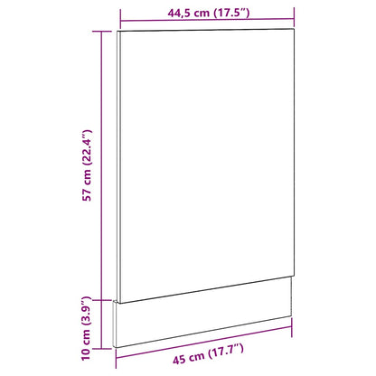 Dishwasher Panel Old Wood 45x3x67 cm Engineered Wood