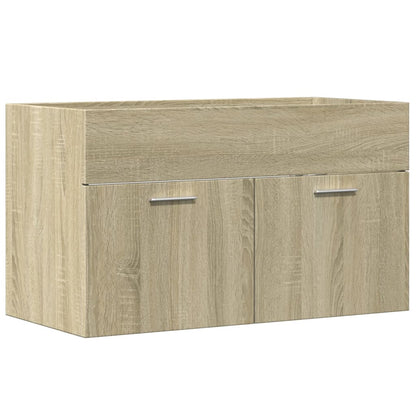 Sink Cabinet Sonoma Oak 80x38.5x46 cm Engineered Wood