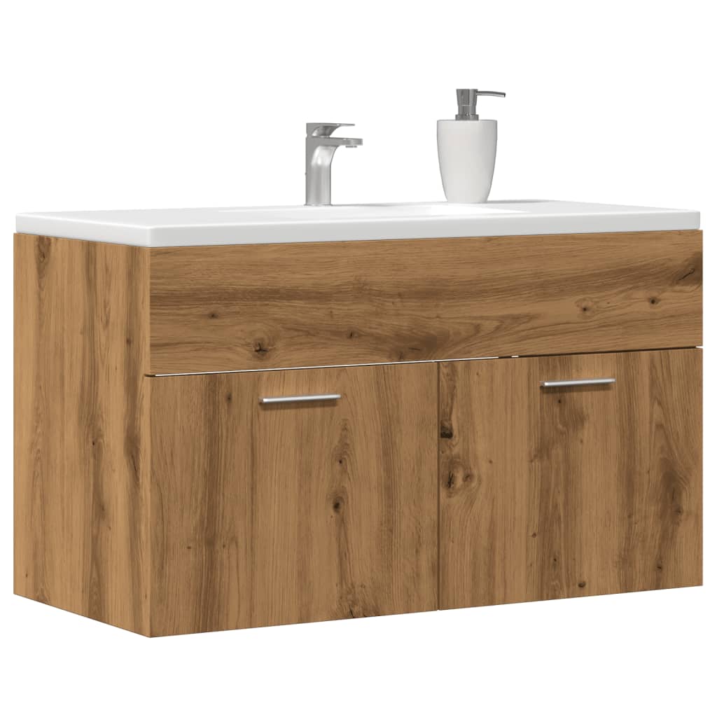 Bathroom Sink Cabinet Artisan Oak 80x38.5x46 cm Engineered Wood