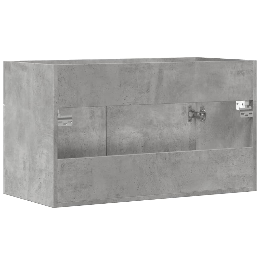 Bathroom Sink Cabinet Concrete Grey 90x38.5x46 cm Engineered Wood