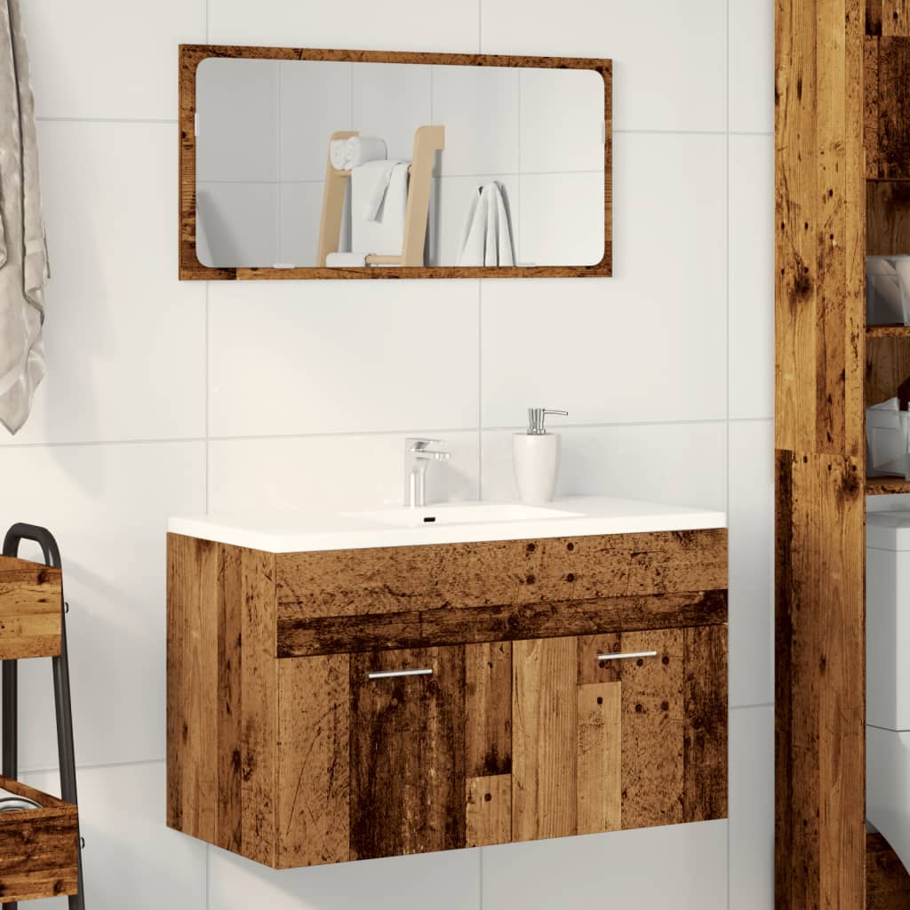 Bathroom Sink Cabinet Old Wood 90x38.5x46 cm Engineered Wood