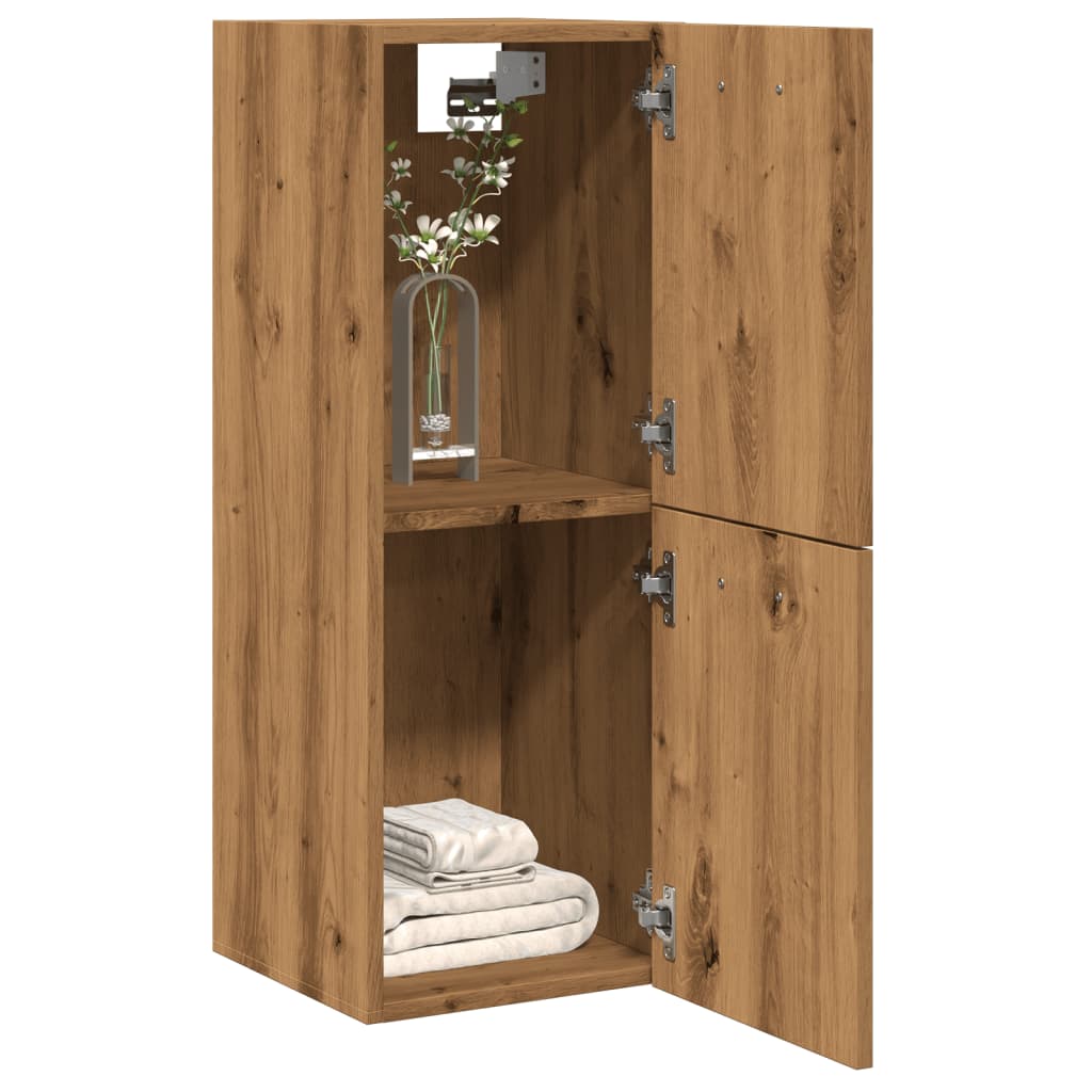 Bathroom Hanging Cabinet Artisian Oak 30x30x80 cm Engineered Wood