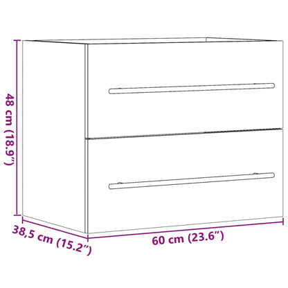 Sink Cabinet Sonoma Oak 60x38.5x48 cm Engineered Wood