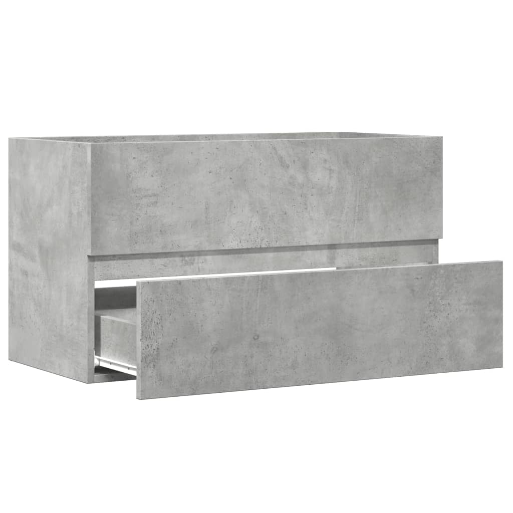 Bathroom Hanging Cabinet Concrete Grey 80x38.5x45 cm Engineered Wood