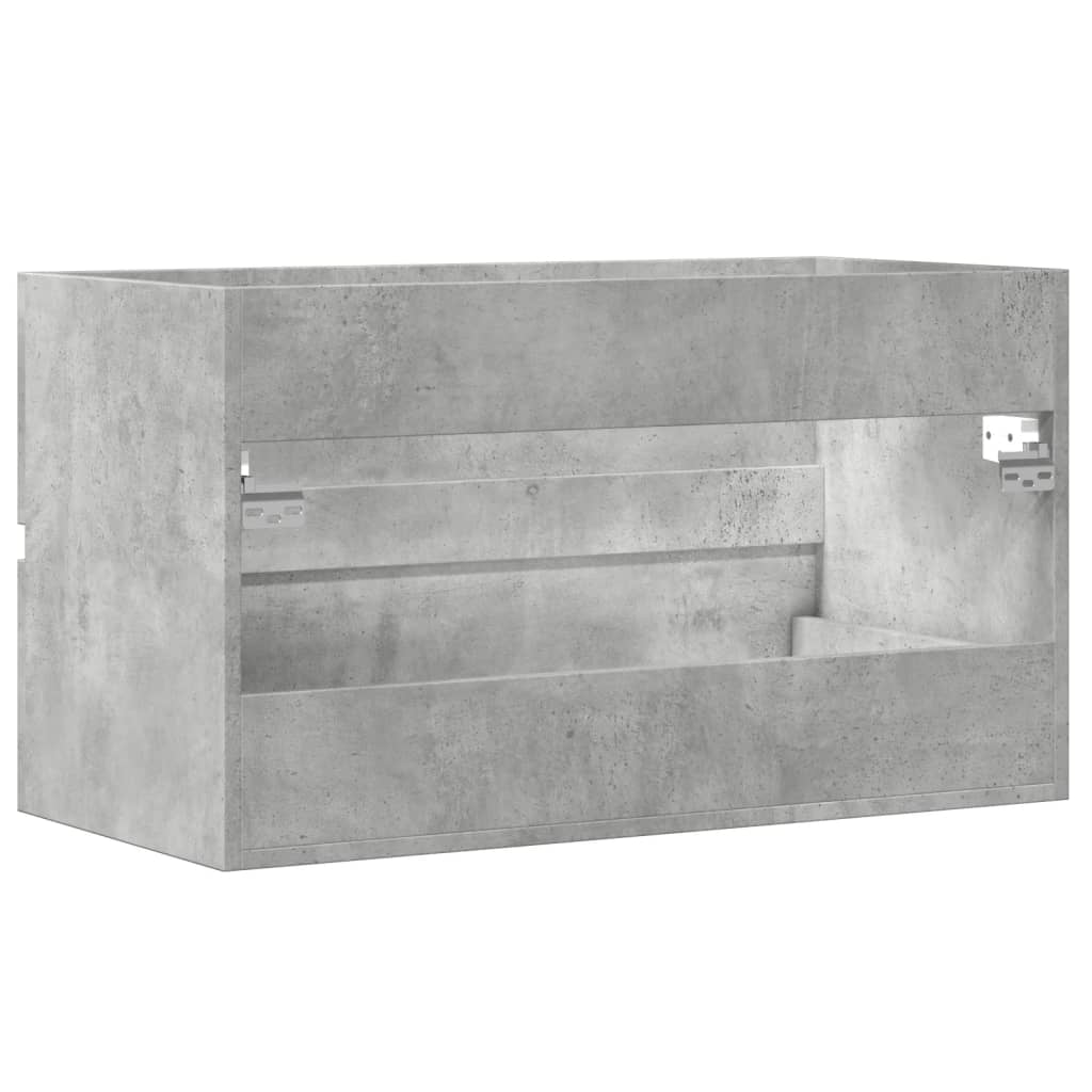 Sink Cabinet Concrete Grey 90x38.5x45 cm Engineered Wood