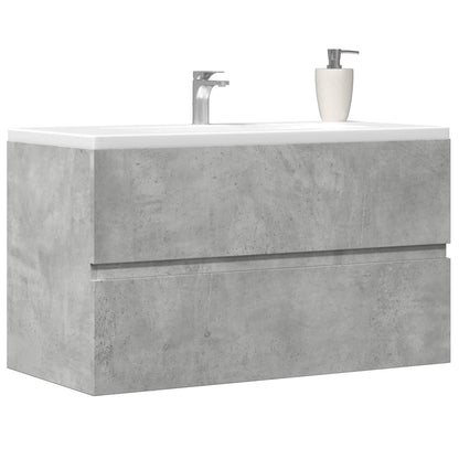 Sink Cabinet Concrete Grey 90x38.5x45 cm Engineered Wood