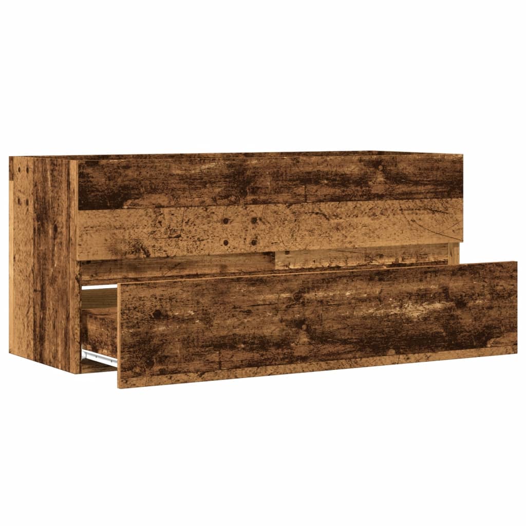 Sink Cabinet Old Wood 100x38.5x45 cm Engineered Wood