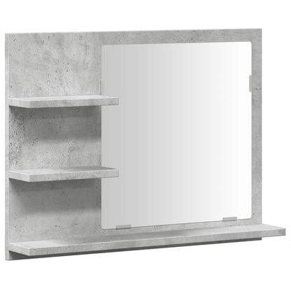 Bathroom Mirror Cabinet Concrete Grey 60x10.5x45 cm