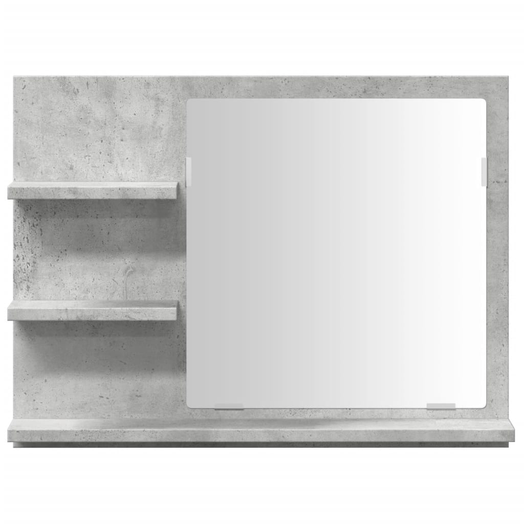 Bathroom Mirror Cabinet Concrete Grey 60x10.5x45 cm