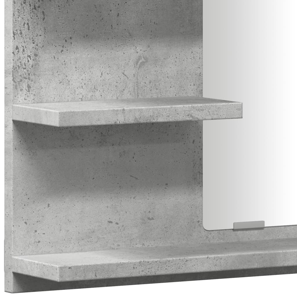 Bathroom Mirror Cabinet Concrete Grey 60x10.5x45 cm