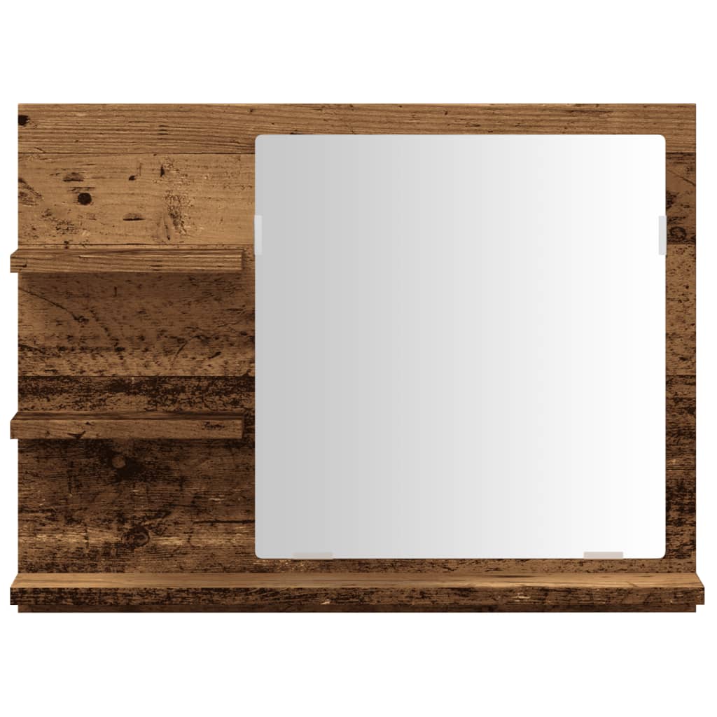 Bathroom Mirror Cabinet Old Wood 60x10.5x45 cm