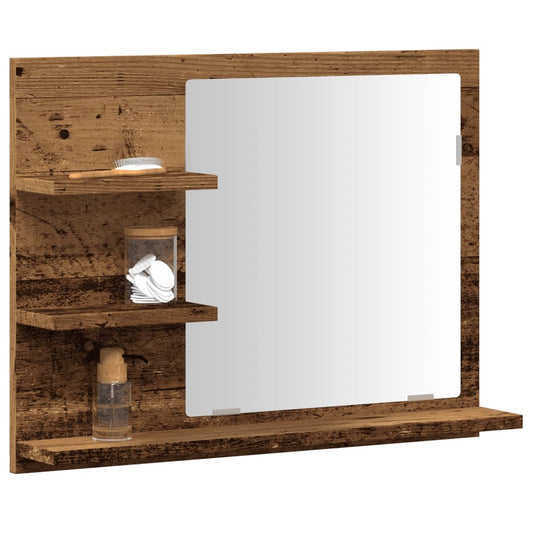 Bathroom Mirror Cabinet Artisan Oak 60x10.5x45 cm