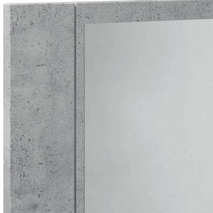 LED Mirror Cabinet Concrete Grey 60x12x45 cm Engineered Wood