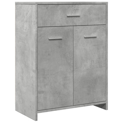 Bathroom Cabinet Concrete Grey 60x33x80 cm Engineered Wood