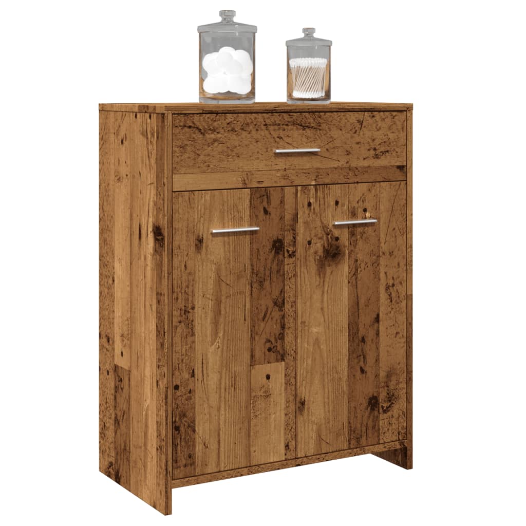 Bathroom Cabinet Old Wood 60x33x80 cm Engineered Wood