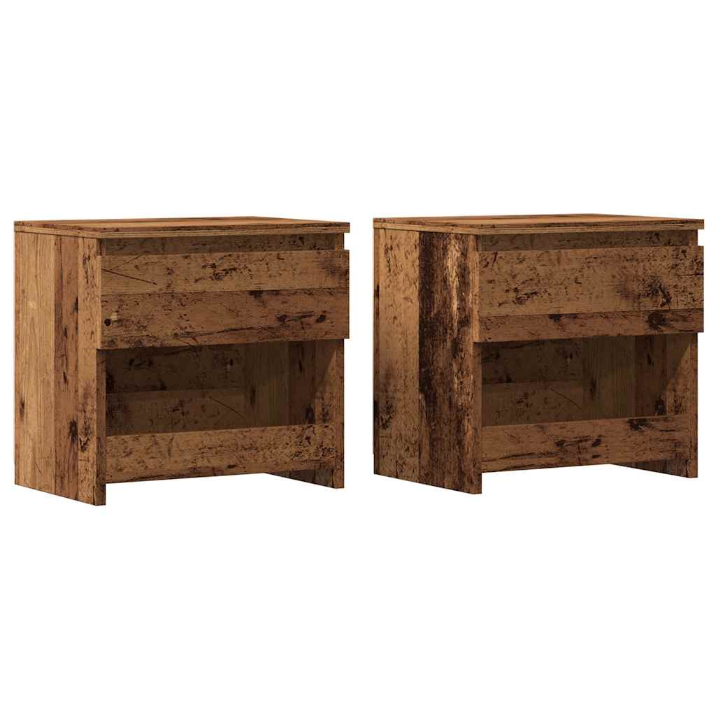 Bedside Cabinets 2 pcs Old Wood 40x30x39 cm Engineered Wood