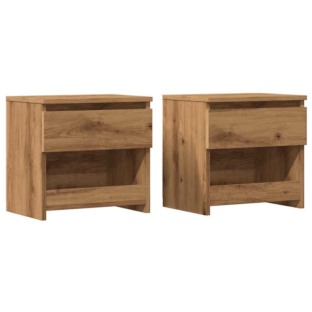 Bedside Cabinets 2 pcs Artisan Oak 40x30x39 cm Engineered Wood