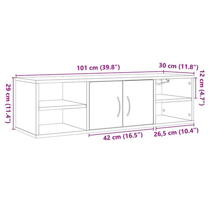 Wall Cabinet Artisan Oak 102x30x29 cm Engineered Wood