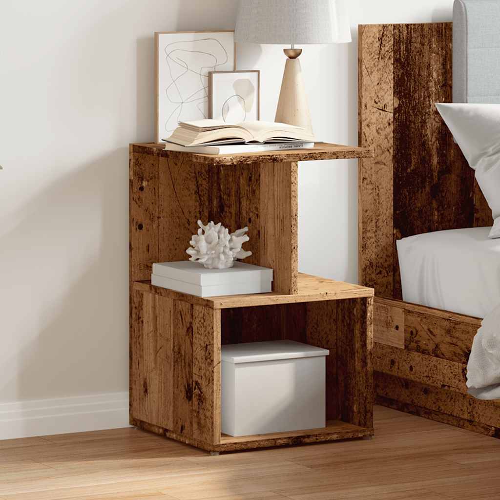 Bedside Cabinet Old Wood 35x35x55 cm Engineered Wood