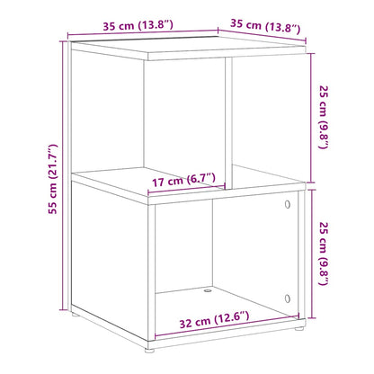 Bedside Cabinet Old Wood 35x35x55 cm Engineered Wood