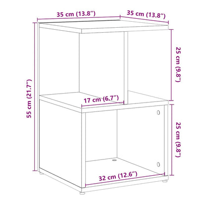 Bedside Cabinets 2 pcs Old Wood 35x35x55 cm Engineered Wood