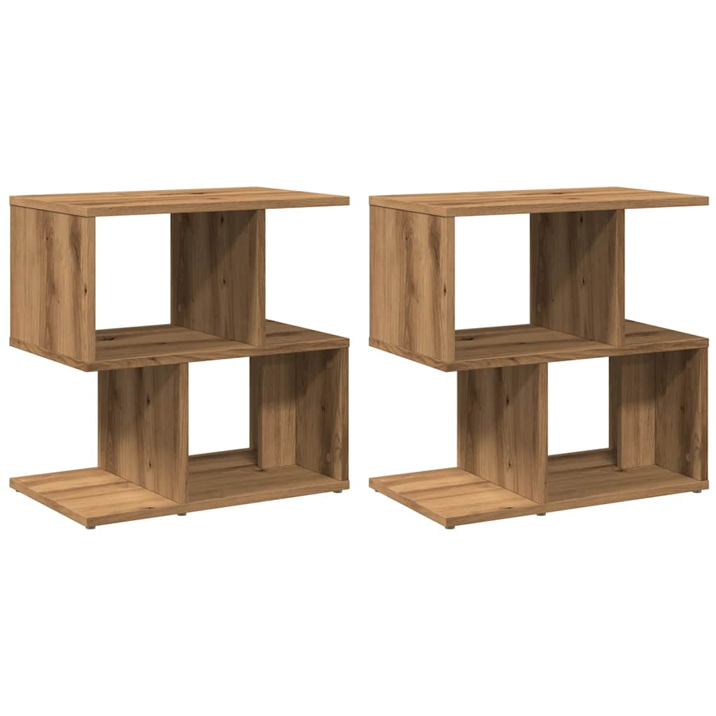 Bedside Cabinets 2 pcs Artisan Oak 50x30x51.5 cm Engineered Wood