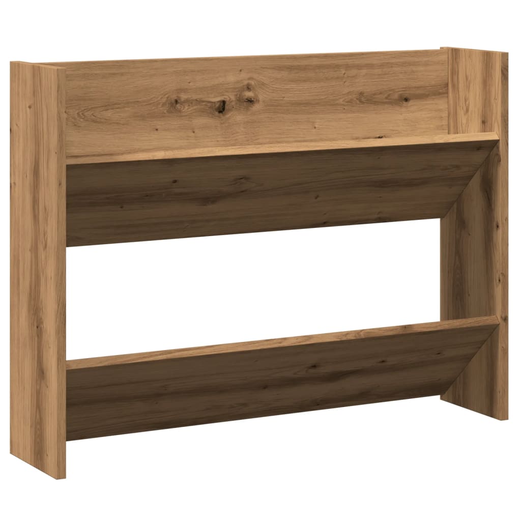 Wall Shoe Cabinet Artisan Oak 80x18x60 cm Engineered Wood