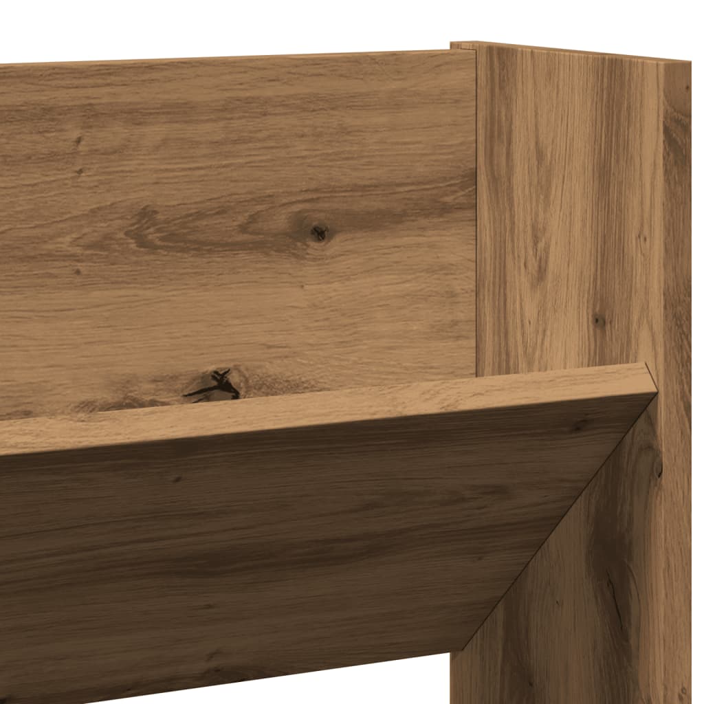 Wall Shoe Cabinet Artisan Oak 80x18x60 cm Engineered Wood