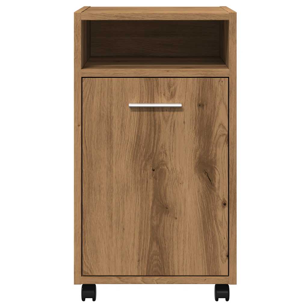 Cabinet with Wheels Artisan Oak 33x38x60 cm Engineered Wood